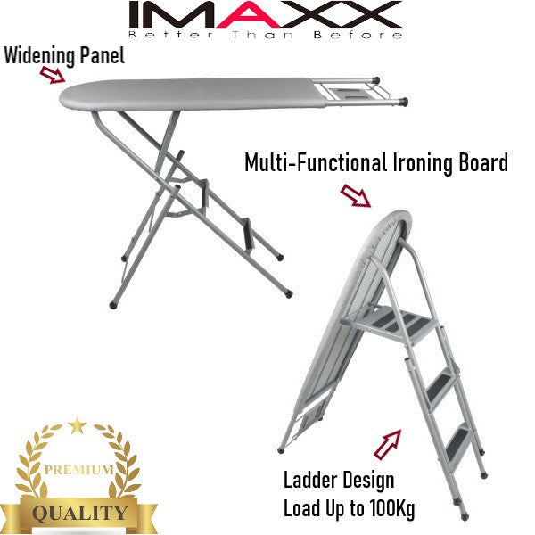 Premium Quality 2 in 1 Dual Ironing Board + Ladder