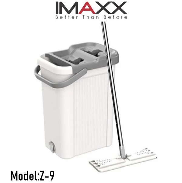 IMAXX Original Top Quality Self-Washed and Squeeze Flat Mop Scratch Mop with 2 Mop Pad