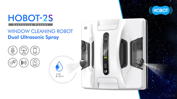 HOBOT-2S Window Cleaning Robot Dual Ultrasonic Spray